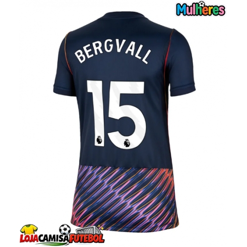 Camisa de Futebol Tottenham Hotspur Lucas Bergvall #15 Equipamento Secundário Mulheres 2026-27 Manga Curta